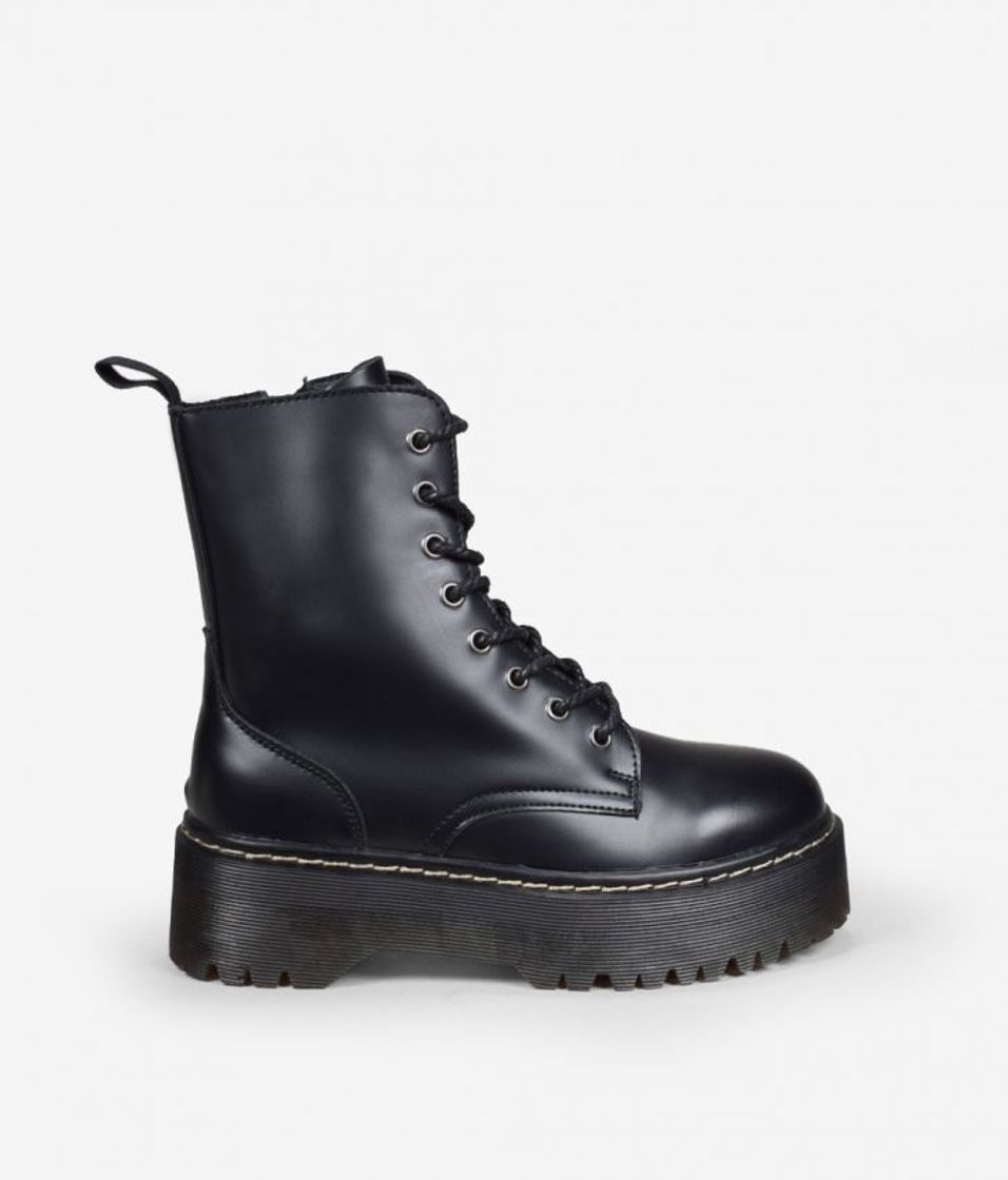 Social Botas militares con plataforma rayada y cordones ... - BOSANOVA