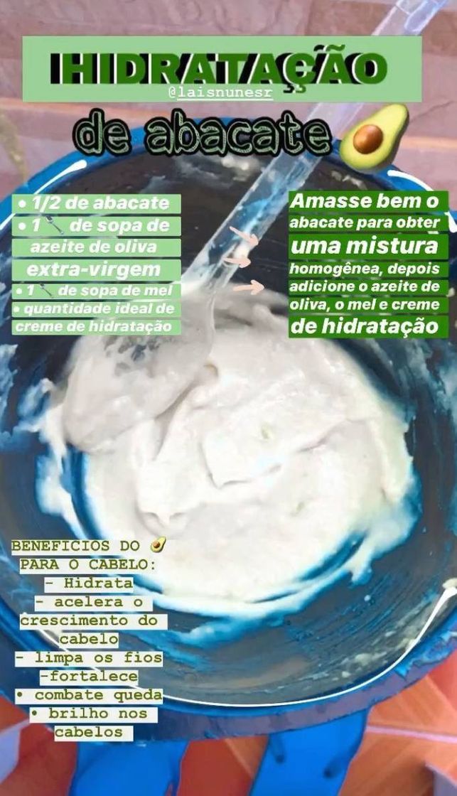Social Hidratação de abacate 🥑💆🏽‍♀️