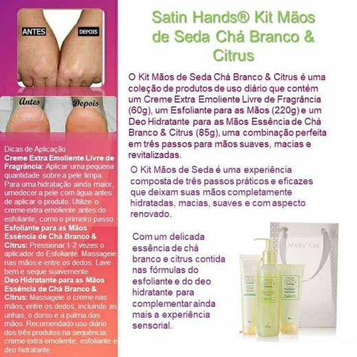 Conjunto mãos e pés de seda Mary Kay