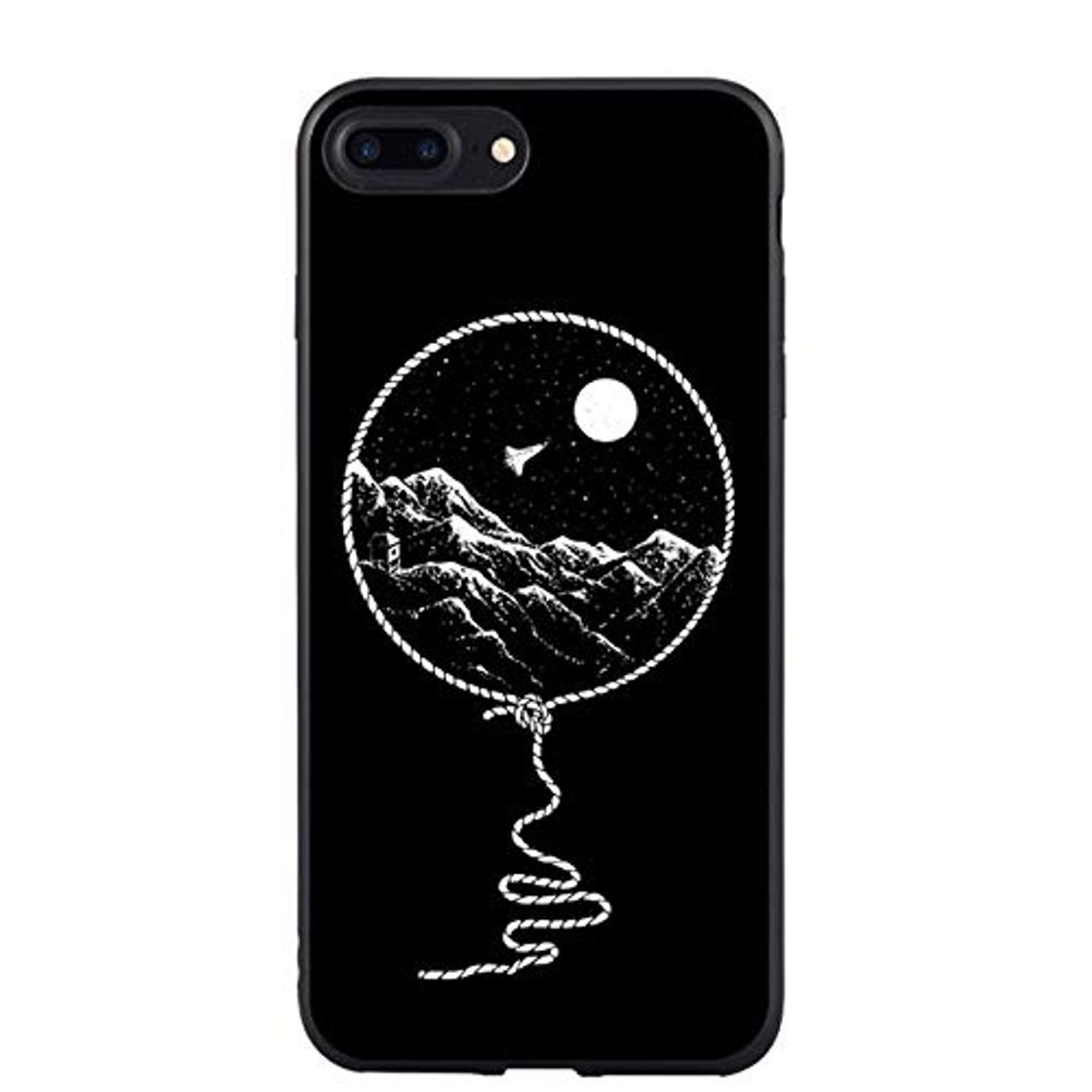 Producto ERQINGT Funda para Telefono Movil Caja del Teléfono del Silicón para Capinha iPhone 7 Plus 8 6S 6 X 10 3D Moon Space Art Line Cubierta De La Contraportada para iPhone 5S Se 5