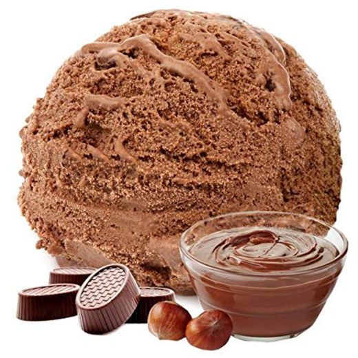 1 kg de helado de sabor en polvo de turrón de chocolate