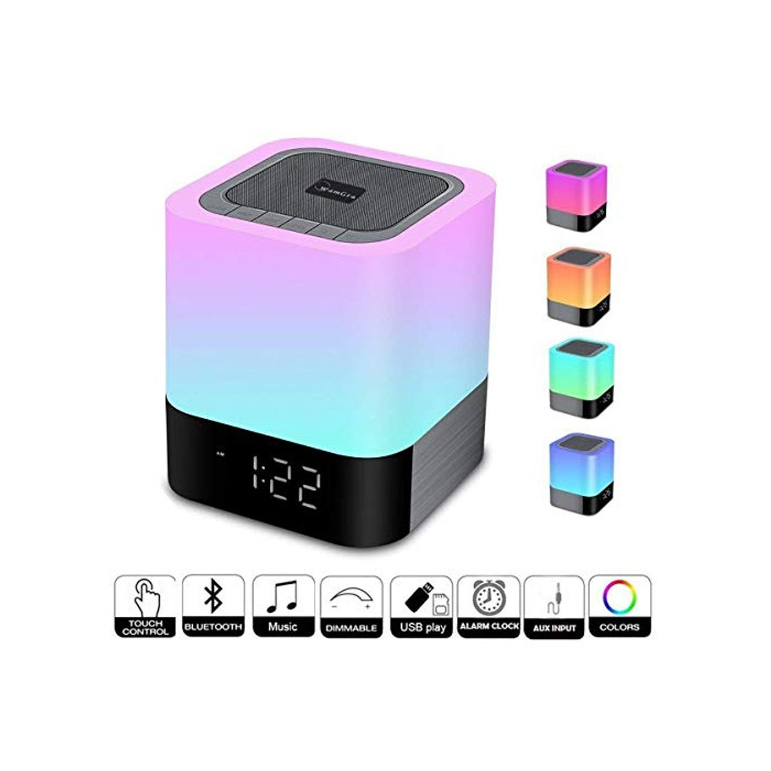 Social Altavoz Bluetooth Control Toque Lámpara de Noche con Wireless