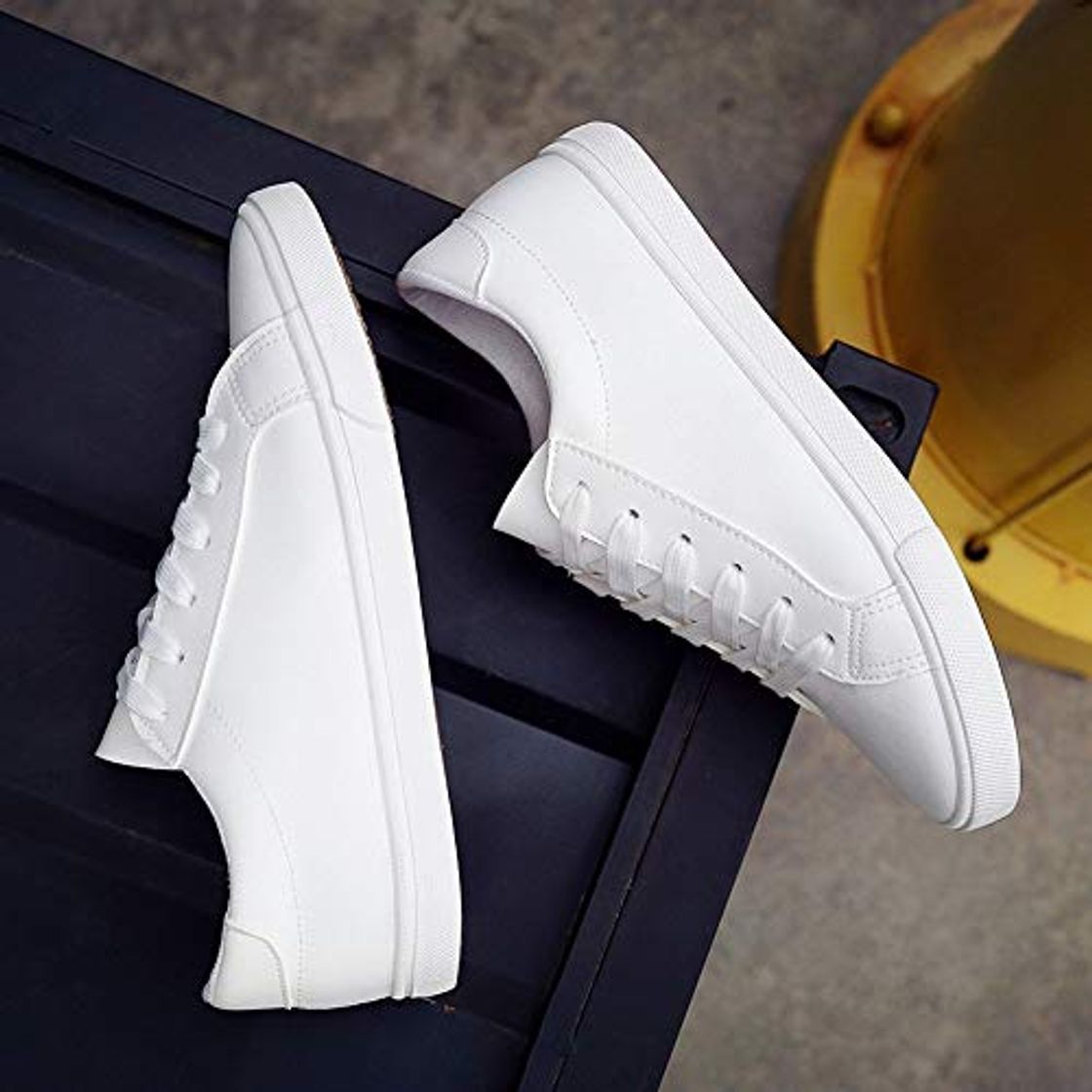 Products WJNBCRGLM Nuevo Tenis Tenis Feminino Zapatos con Cordones Blancos Mujer PU Cuero