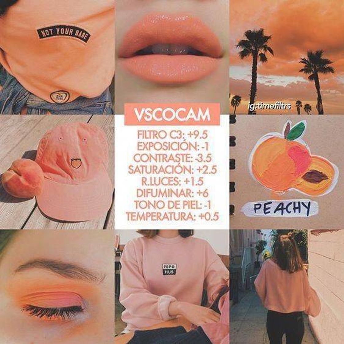 Moda ↠ O efeito mais lindo do VSCO CAM | em tons Laranja Pastel🧡