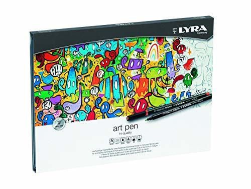 Lyra Hi-Quality Art Pen - Estuche metálico 20 rotuladores artísticos acuarelables de