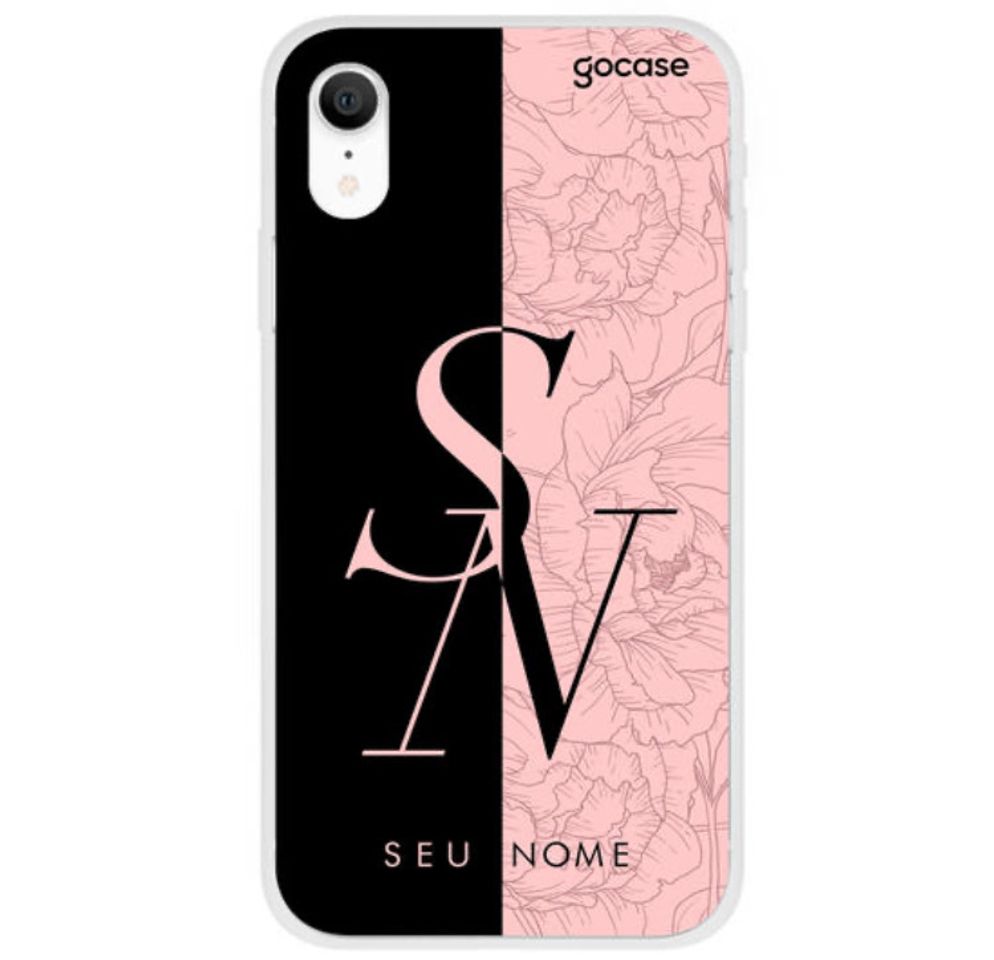 Moda Capinha para iPhone XR Iniciais Black Rosé - Impact Slim Standard ...