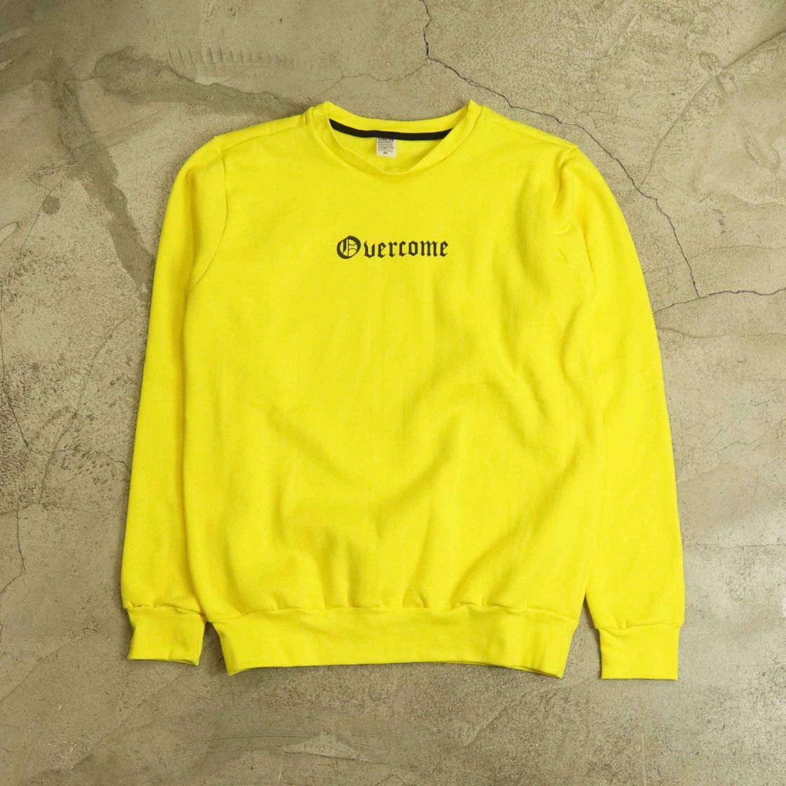 Moletom Overcome Careca "Big New Script" Amarelo