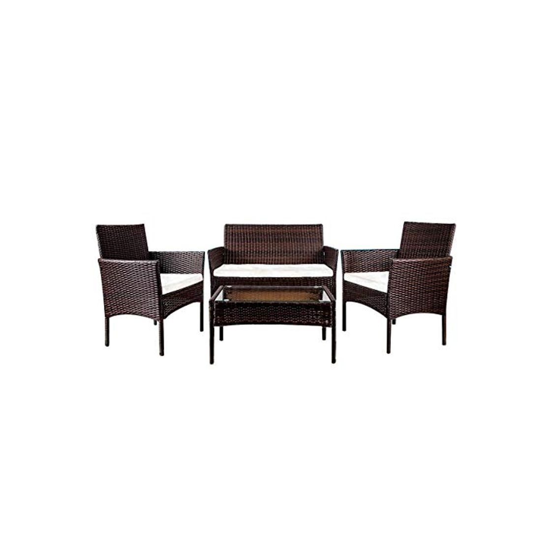 Social YOUKE Conjunto de Muebles de jardín de ratán para Interiores y Exteriores