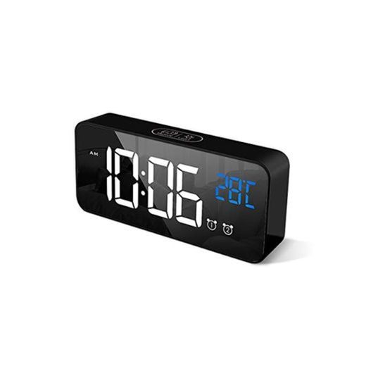 HOMVILLA Reloj Despertador Digital con Pantalla LED de Temperatura