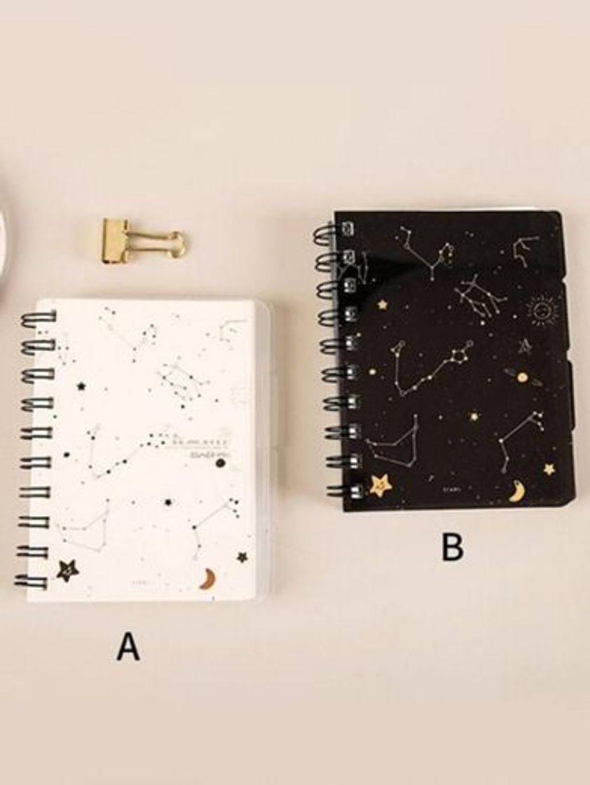 Moda Constellation Print Spiral Notebook 1pc | SHEIN Singapor