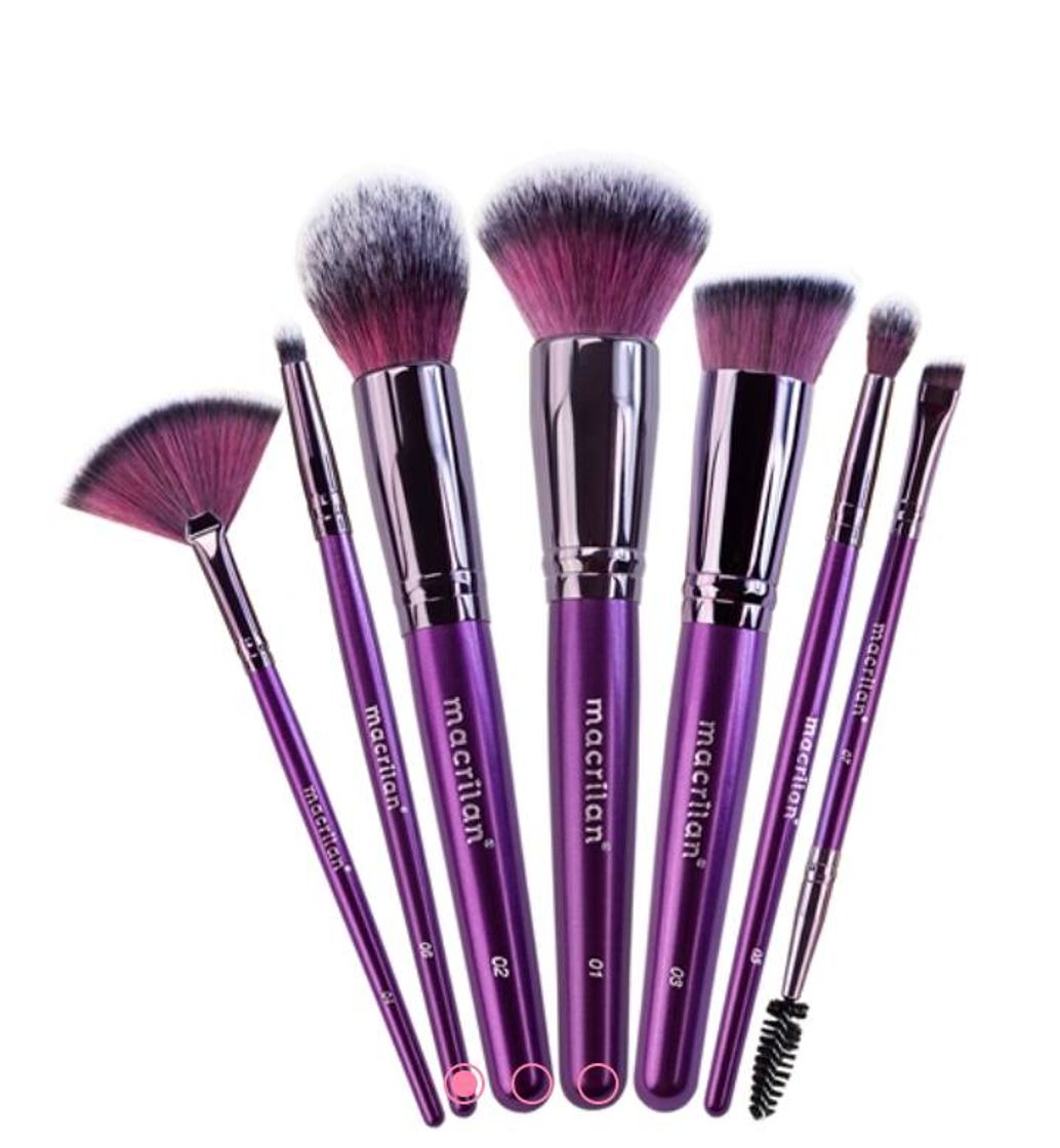 Fashion Kit com 7 Pincéis Profissionais Violet ED005 - Macrilan ...