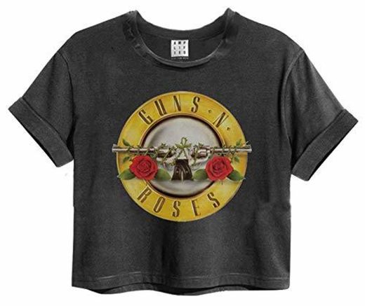 Amplified Guns N Roses Bullet Logo Womens Cropped T-Shirt