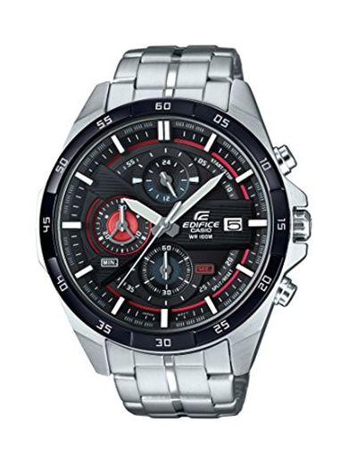 Casio EDIFICE Reloj en caja sólida, 10 BAR, Rojo