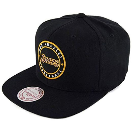 Mitchell & Ness Los Angeles Lakers Circle Patch Team Snapback Gorra