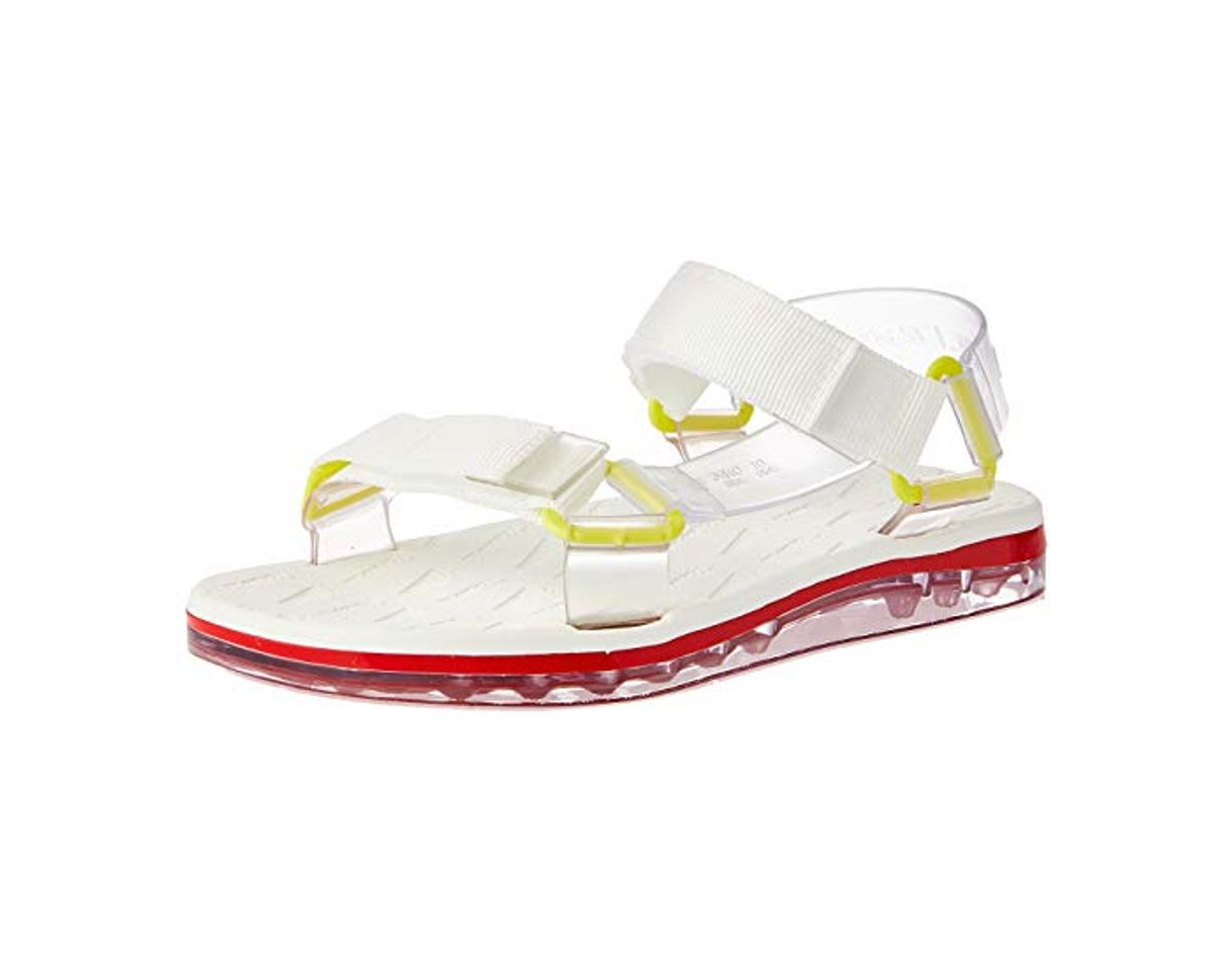 Product Melissa 32537 Clear Red White Sandalias Planas para Mujer en Goma Blanca