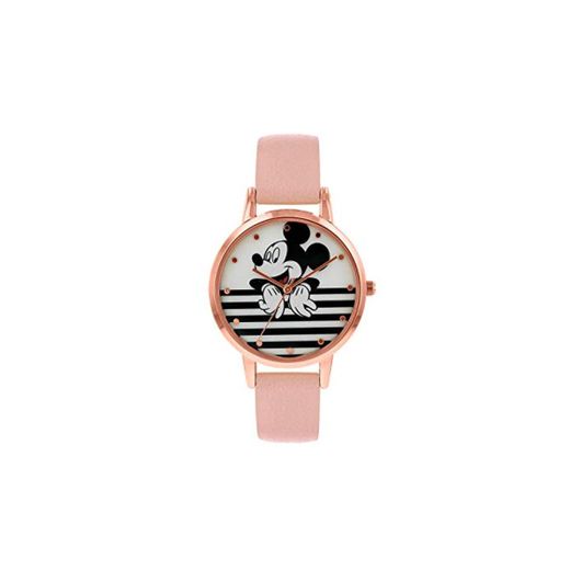 Disney Reloj Análogo clásico para Mujer de Cuarzo con Correa en Cuero MK5087