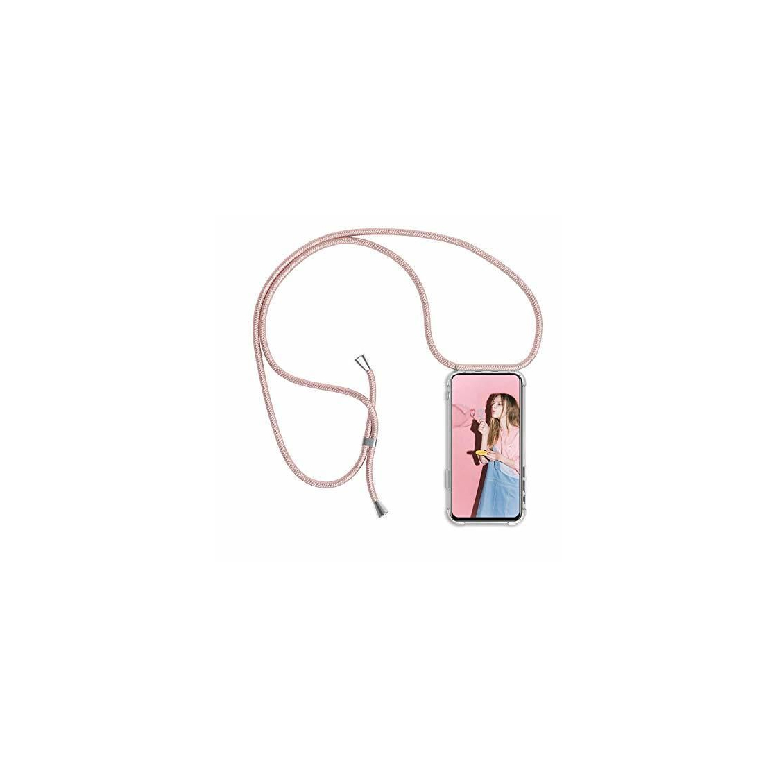Social MICASE Funda con Cuerda para Apple iPhone XR