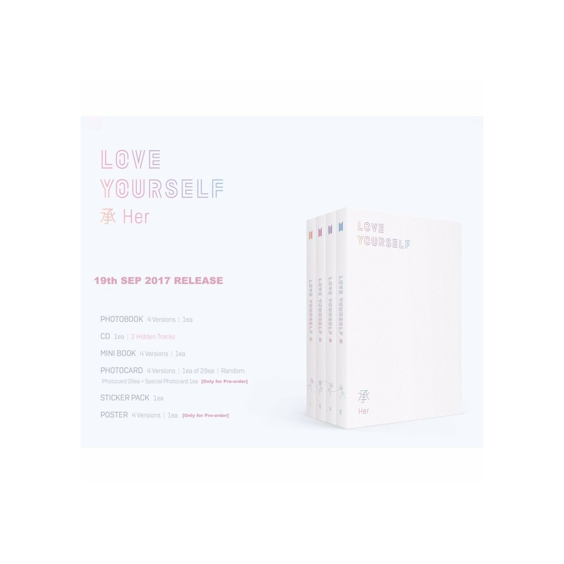 Social BTS 5th Mini Album - LOVE YOURSELF 轉 HER [ L ver.