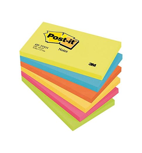3M Post-it - Pack Notas adhesivas - 6 x 100 Notas adhesivas