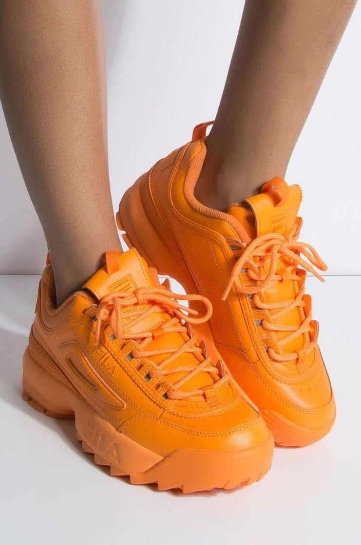 Social FILA NEON Orange Chuncky Sole Faux