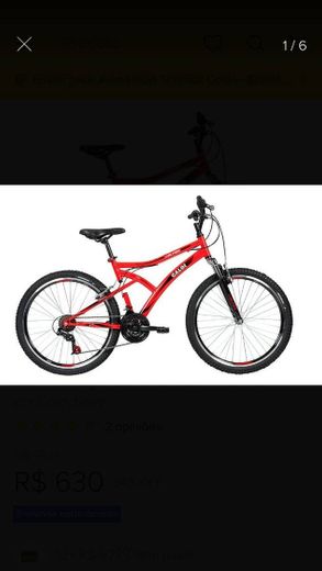 Bicicleta Lazer Caloi Alpes Aro 26 - Susp - 21 Vel Vermelha