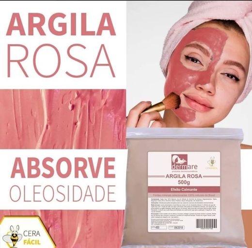 Argila Rosa 500g- Dermare - R$ 14