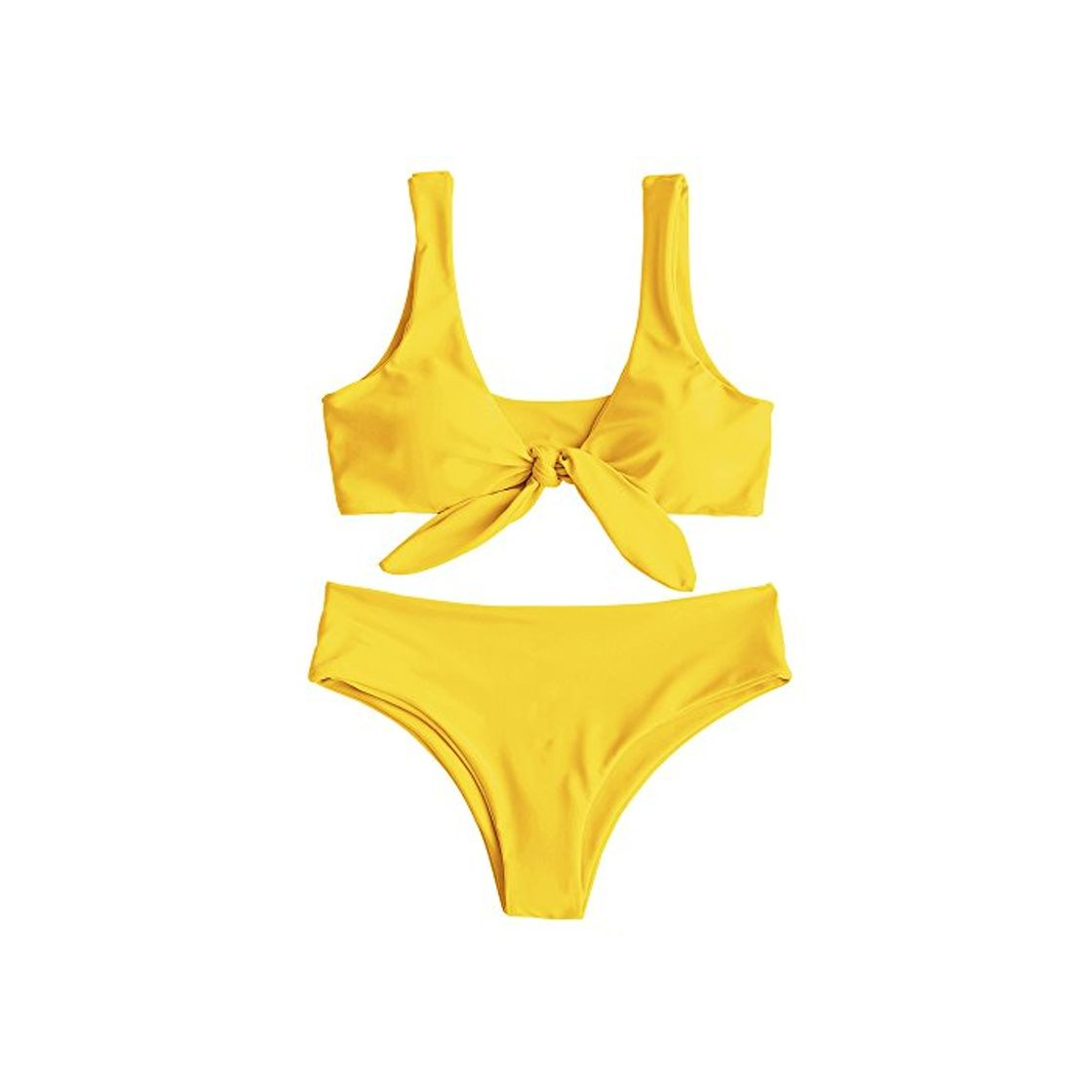 Product ZAFUL Traje de Baño Set de Bikini con Relleno Nudo Delantero Color