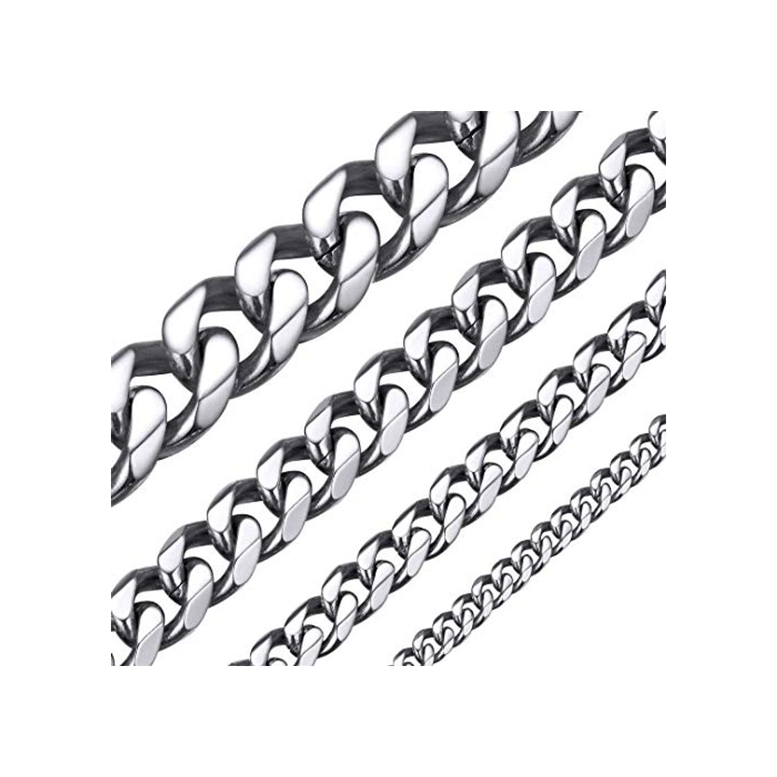 Social ChainsHouse 45cm Collares de Acero Hombre Mujer Cadenas Cuello Cubanas