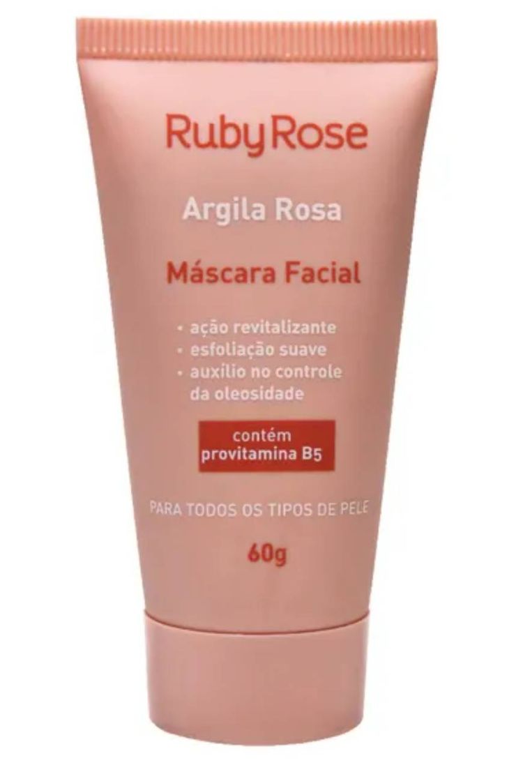 Moda MÁSCARA FACIAL ARGILA ROSA - RUBY ROSE - Loja Online