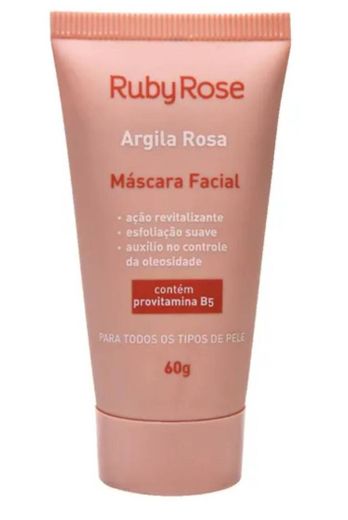 MÁSCARA FACIAL ARGILA ROSA - RUBY ROSE - Loja Online