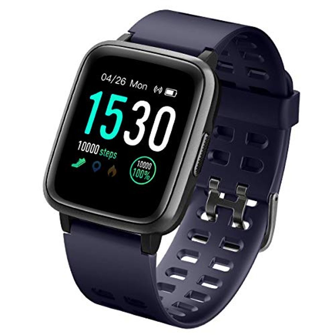 Social LATEC Pulsera Actividad Reloj Inteligente Impermeable IP68 Smartwatch Pantalla Táctil Completa con Pulsómetro Cronómetro Pulsera Deporte para Hombres Mujeres Niños con iOS y Android