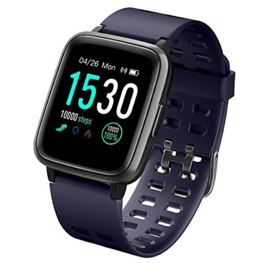 LATEC Pulsera Actividad Reloj Inteligente Impermeable IP68 Smartwatch Pantalla Táctil Completa con Pulsómetro Cronómetro Pulsera Deporte para Hombres Mujeres Niños con iOS y Android