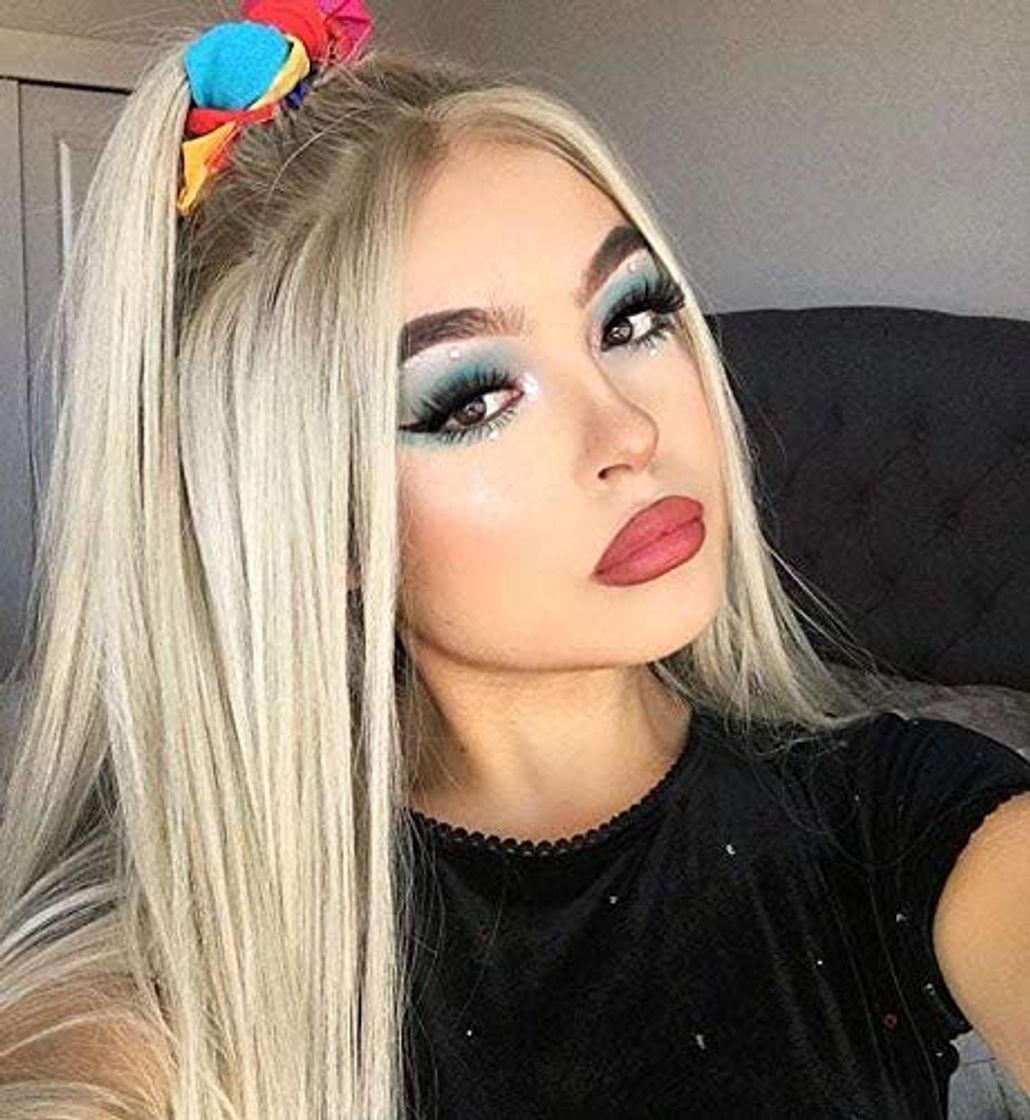 Social Cosswigs Long Straight Ombre Blonde Lace Front Wig for Halloween Realistic Looking Synthetic Hair Lace Wigs for Women 22inches