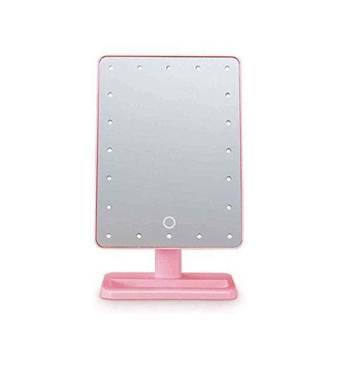 Espejo de maquillaje LED con espejo de tocador de la lámpara de escritorio de la lámpara grande Casado princesa portable del espejo del espejo dormitorio simple espejo de maquillaje Modelado Inteligen