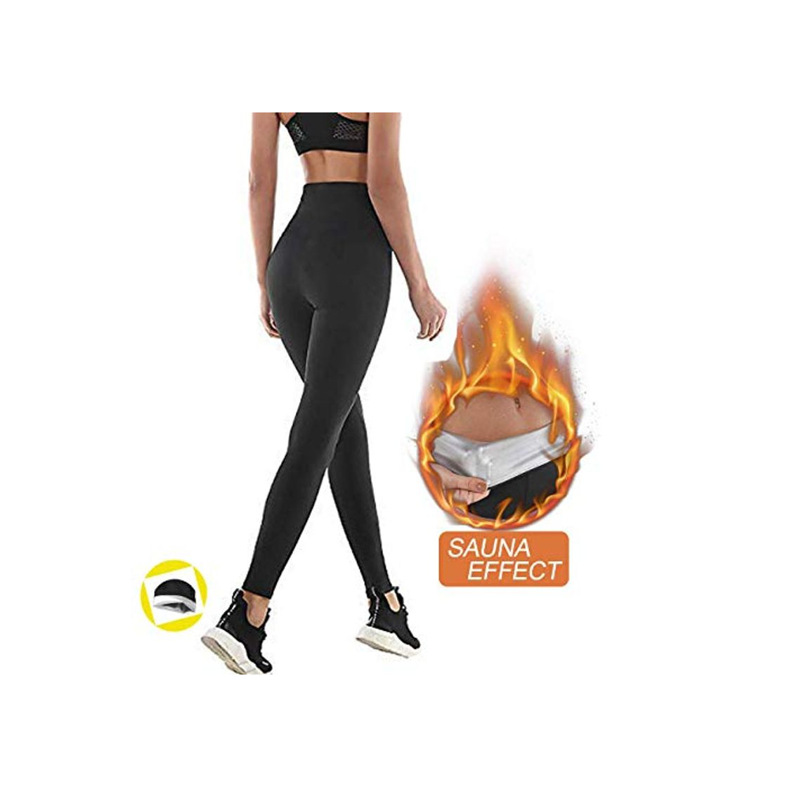 Product Pantalones de Sauna Adelgazantes Mujer NANOTECNOLOGÍA, Leggins Reductores Adelgazantes, Leggins Anticeluliticos Cintura