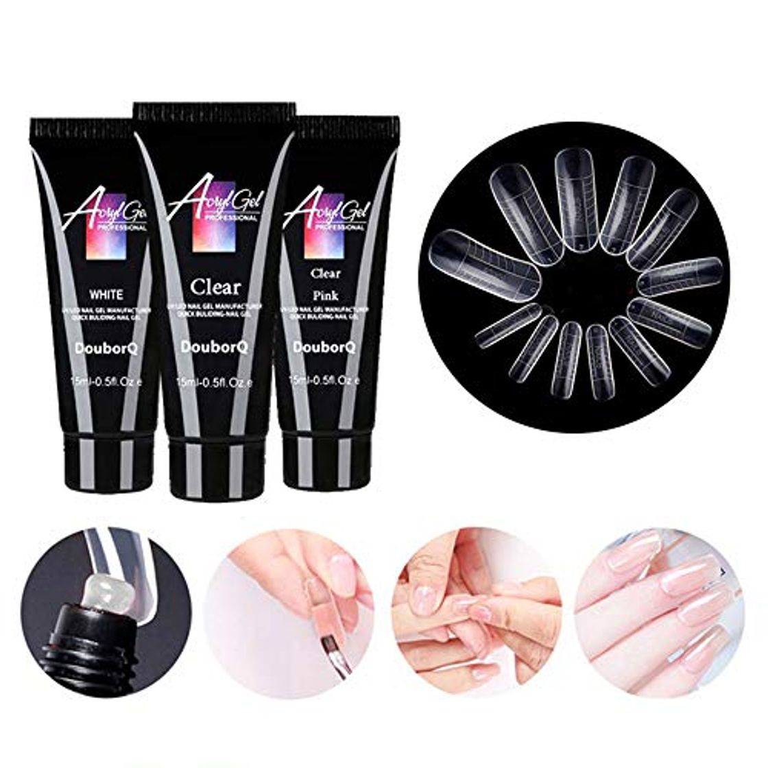 Social Polygel nail kit,Anself - Alargador de uñas de gel