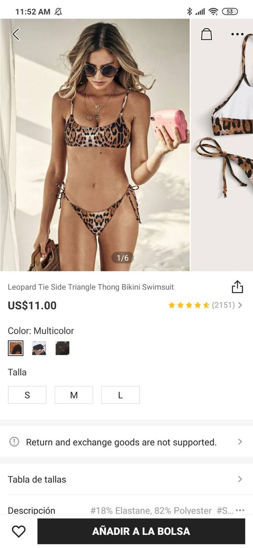 Fashion Hermoso bikini estampados de leopardo♥️