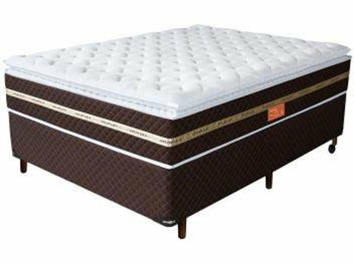 Moda Cama Box Casal (Box + Colchão) Umaflex Mola - 63cm de Altura