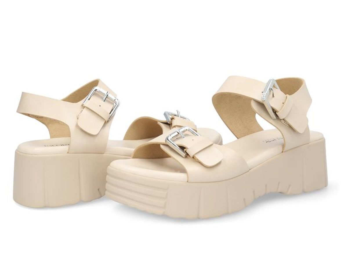 Social Sandalias marca 18 Forever color Beige para Mujer