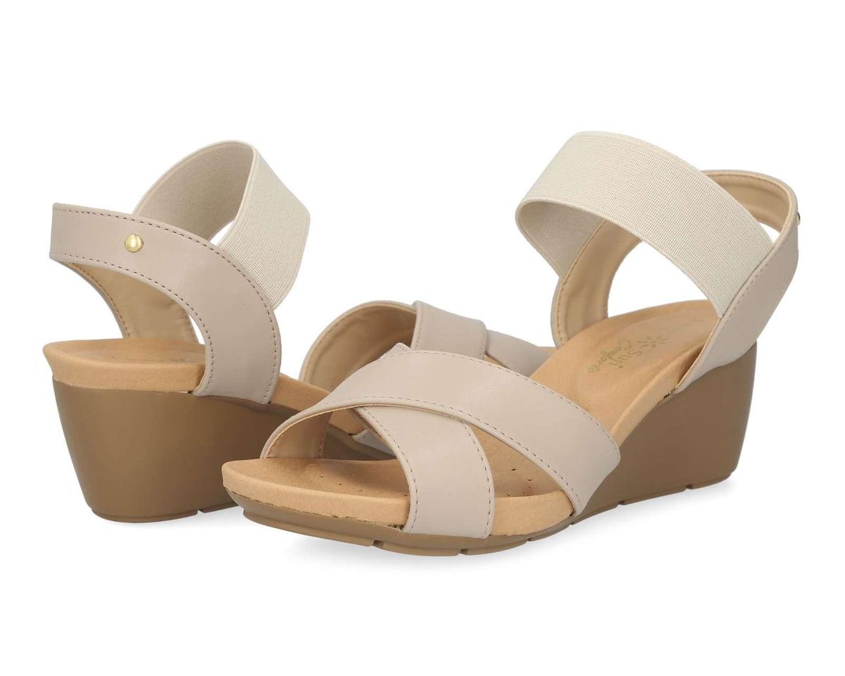 Social Sandalias marca Lady Sun Conforto color Nude para Mujer