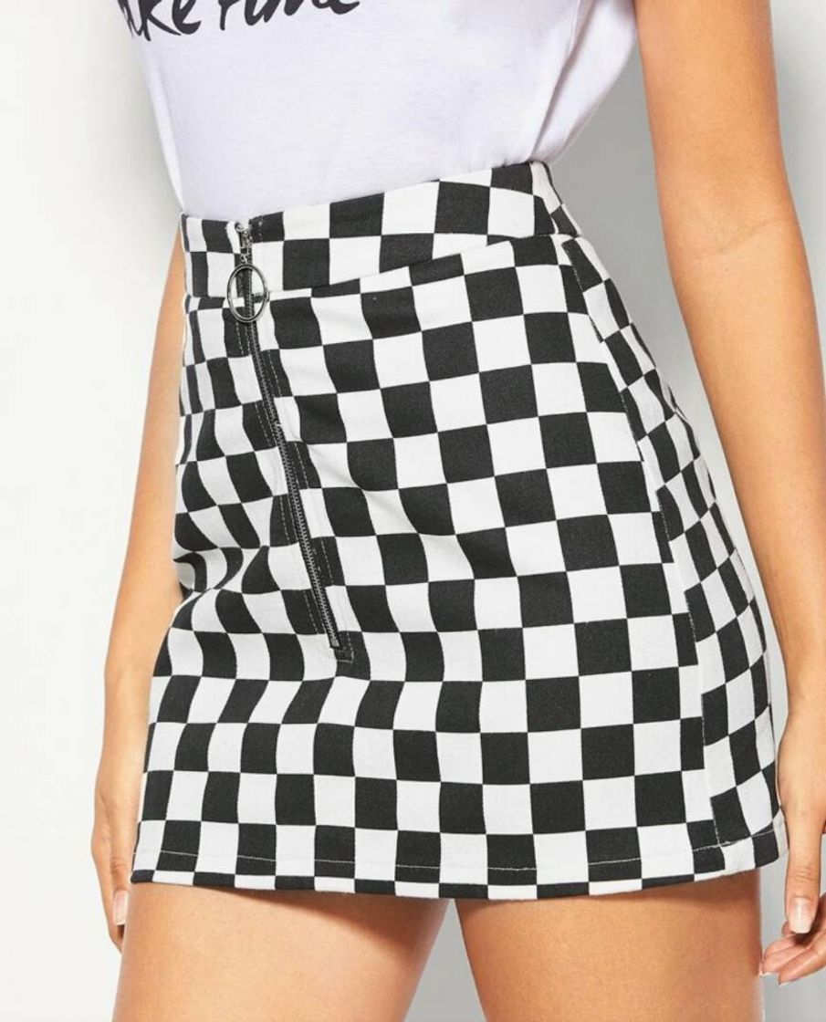 Social Falda de cuadros.