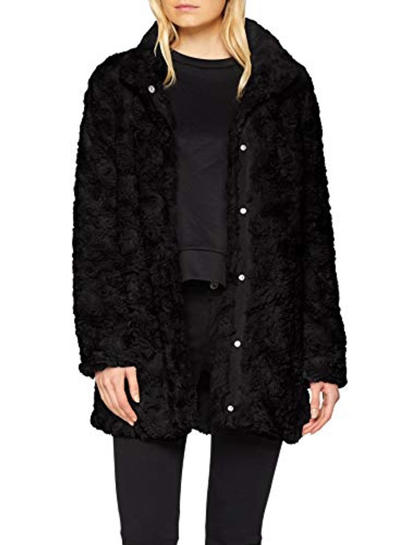 Moda Vero Moda Vmcurl High Neck Faux Fur Jacket Noos Chaqueta, Negro