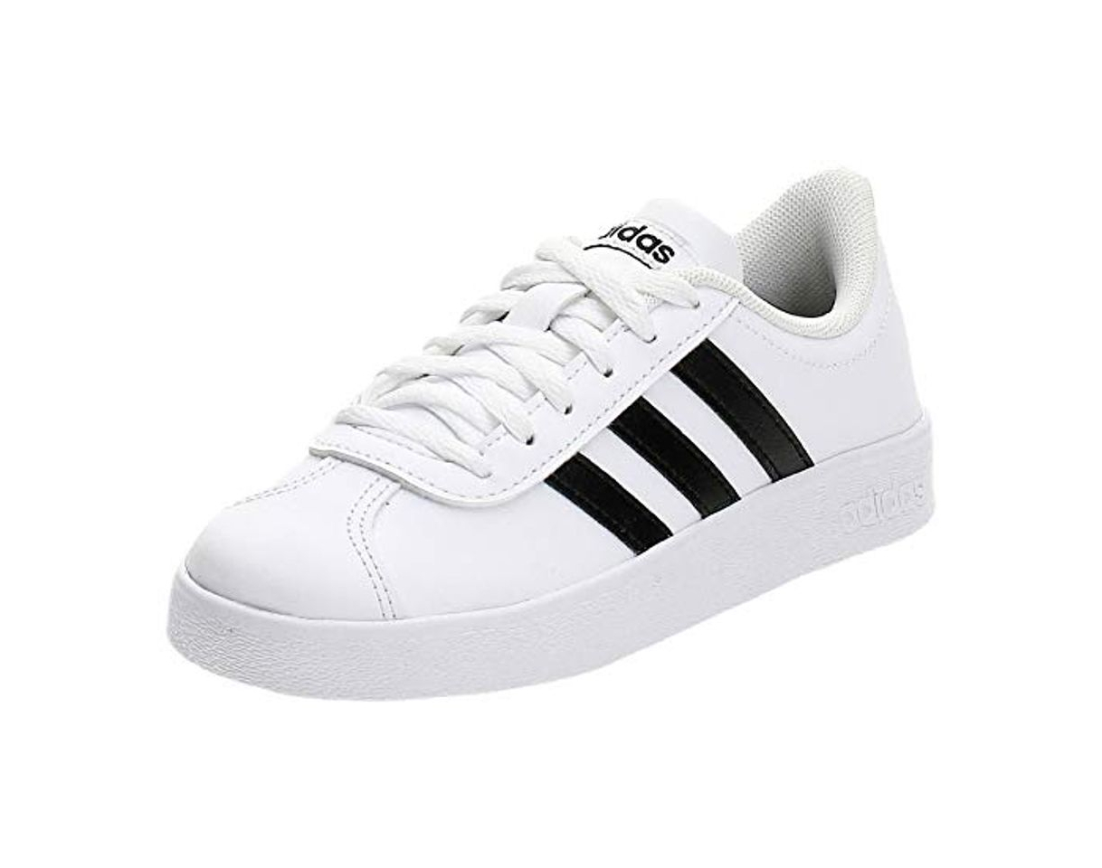 Fashion Adidas VL Court 2.0 K, Zapatillas Unisex Niños, Blanco