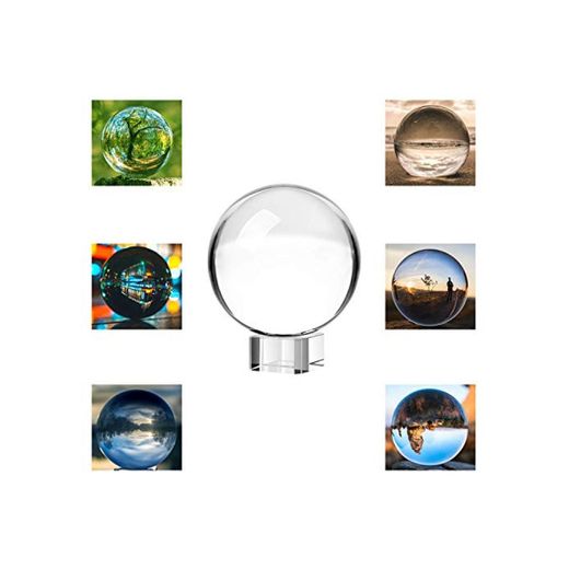 Neewer 80mm Transparente Bola de Cristal Globo con Libre Soporte De Cristal