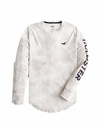 Social Hollister - Camiseta de Manga Corta con Cuello Redondo