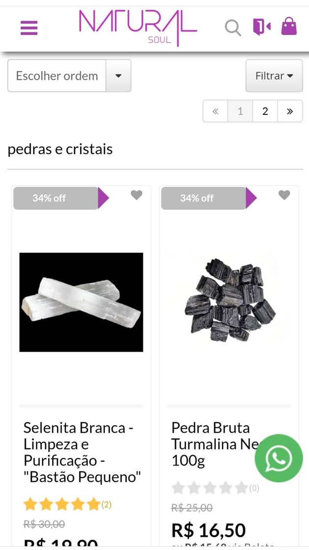 Fashion Pedras e Cristais - Natural Soul