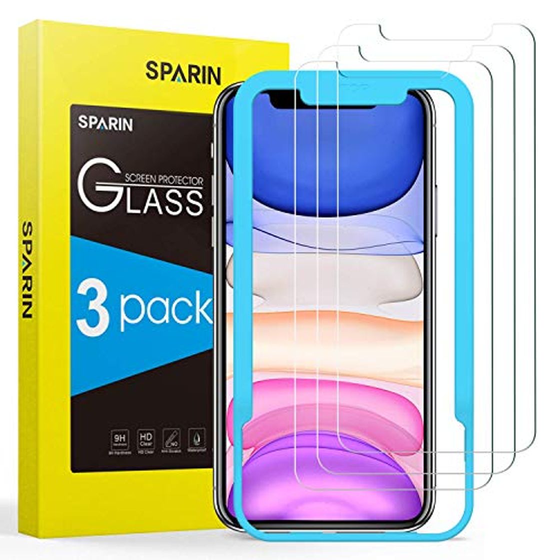 Electronic SPARIN [3-Pack] Cristal Templado iPhone 11/XR