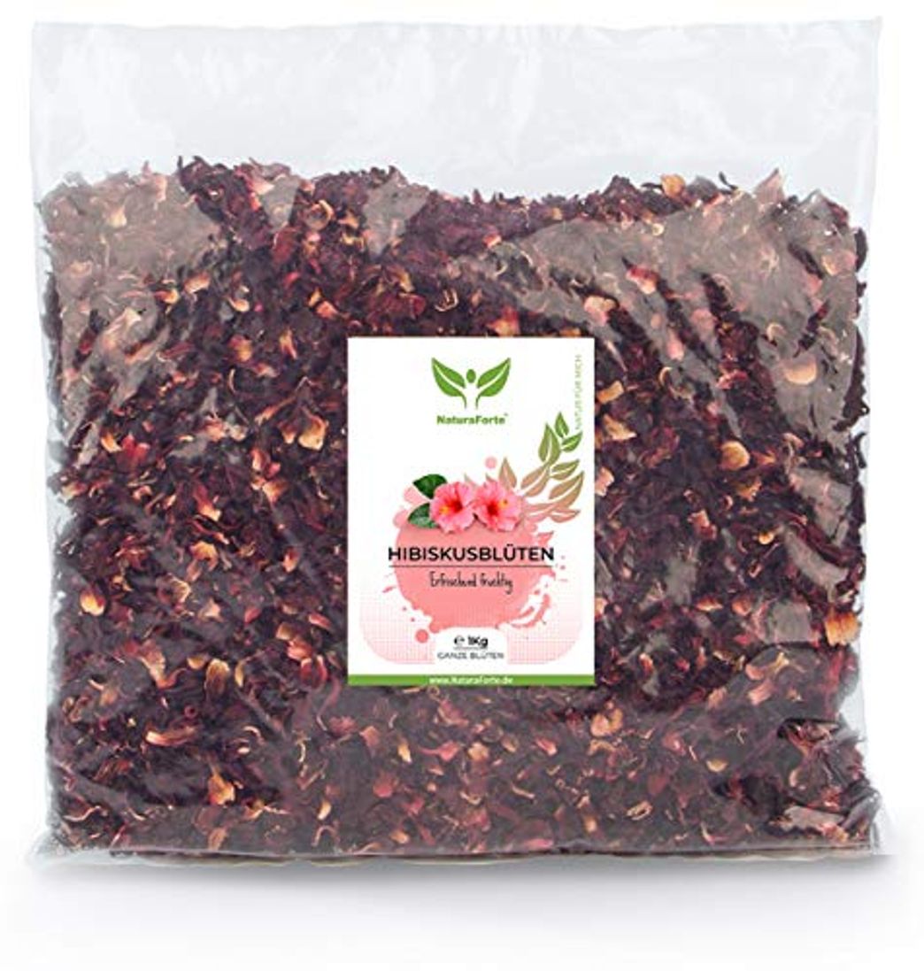 Productos NaturaForte 1000g Flores de Hibisco - Calidad Premium. Flores enteras secadas al