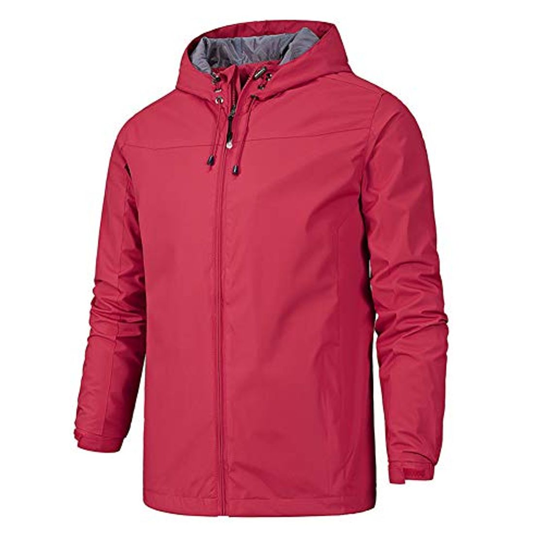 Productos NO BRAND Chaqueta De Entretiempo Cortaviento Impermeable para Hombre con Capucha