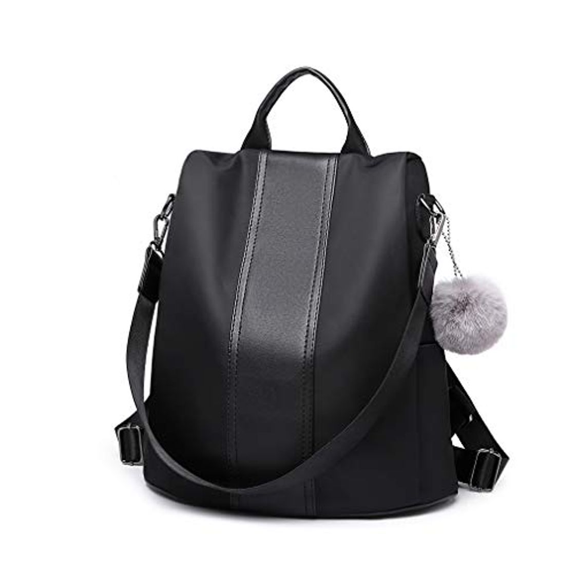 Product Miss Lulu Mochila para Mujer Bolso de Hombro Bolso de Bandolera Antirrobo Nylon y Cuero Sintética Viaje Ligero Colegio